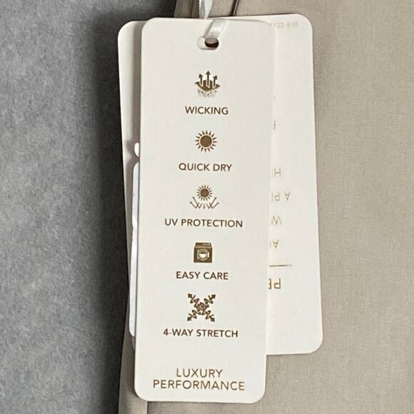 Hart Schaffner Marx Men's 28W Shorts Flat Front 4-Way Stretch Light Beige NEW - Picture 7 of 9